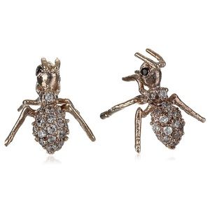 Tai 18K Gold Encrusted Ant Post Stud Earrings